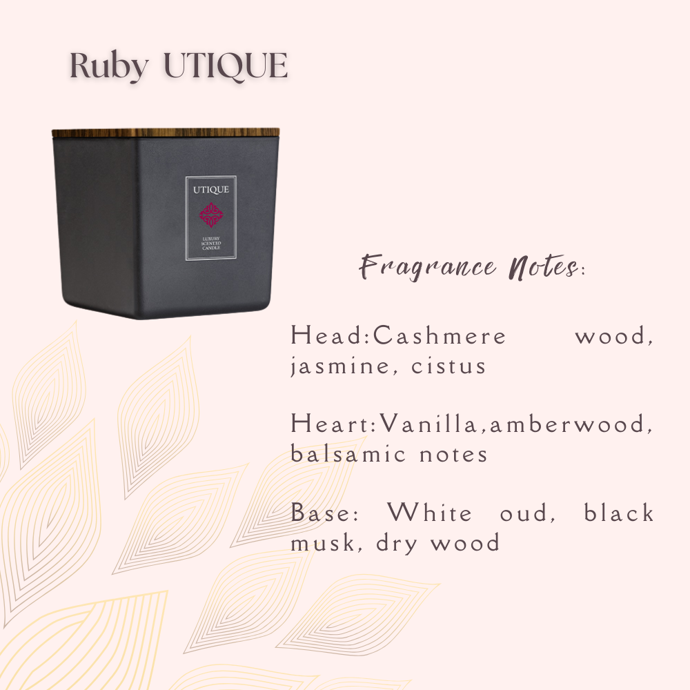 Luxury Scented Candle Ruby UTIQUE